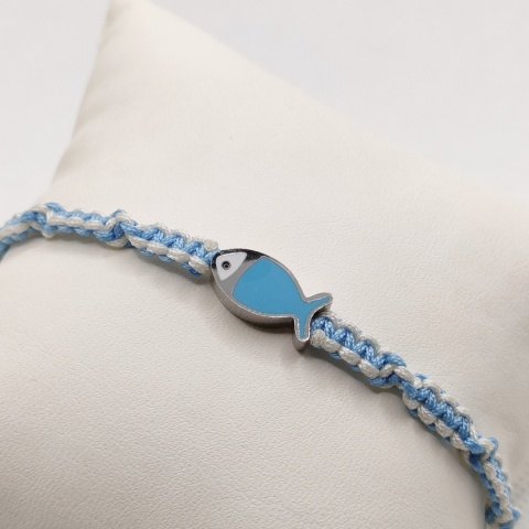 Bransoletka makramowa - ryba