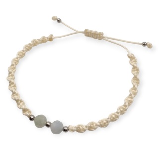 Bransoletka makramowa z agatami