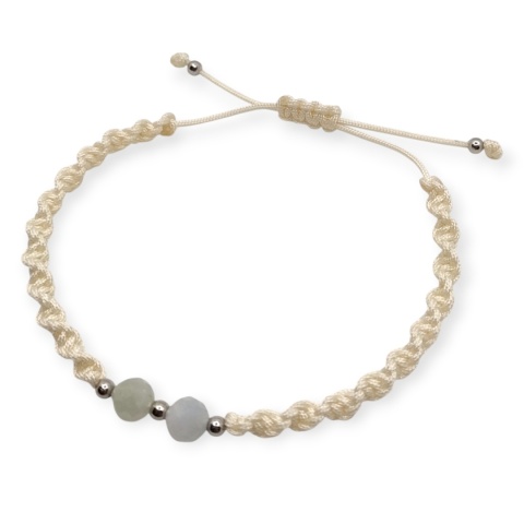 Bransoletka makramowa z agatami