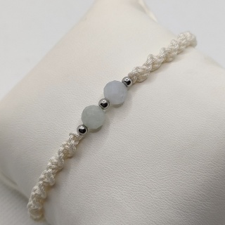 Bransoletka makramowa z agatami