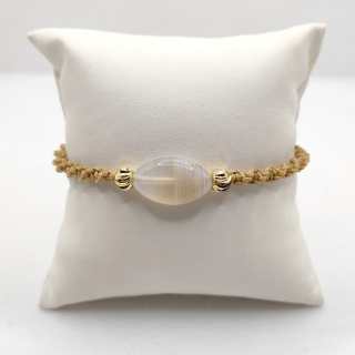 Bransoletka makramowa z agatem