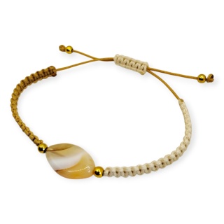 Bransoletka makramowa z agatem