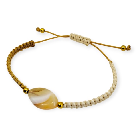 Bransoletka makramowa z agatem