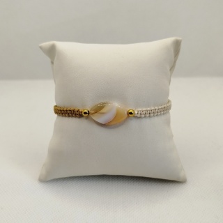 Bransoletka makramowa z agatem