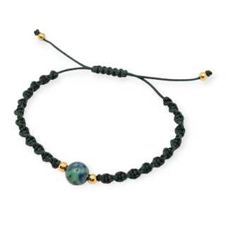 Bransoletka makramowa z azurytem