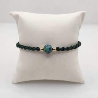 Bransoletka makramowa z azurytem