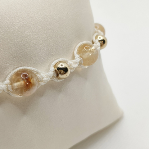 Bransoletka makramowa z cytrynami