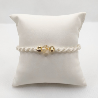 Bransoletka makramowa z cytrynem