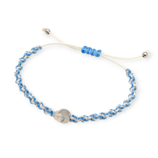 Bransoletka makramowa z kryształem górskim - księżyc