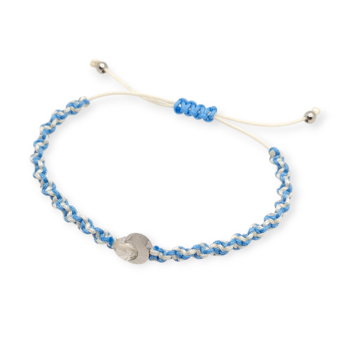 Bransoletka makramowa z kryształem górskim - księżyc