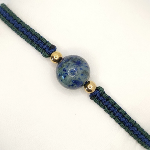 Bransoletka makramowa z azurytem