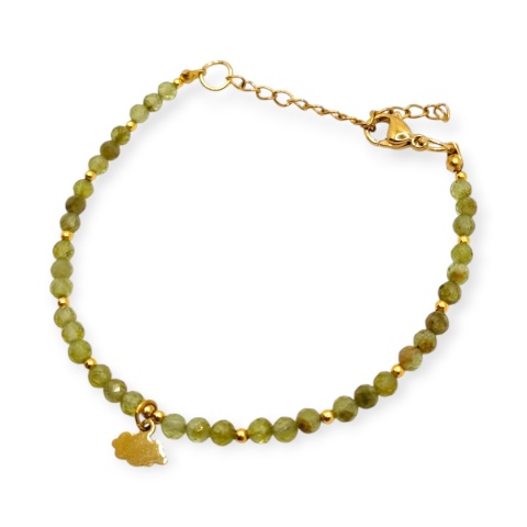 Bransoletka z oliwinami - chmurka