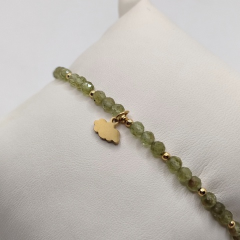 Bransoletka z oliwinami - chmurka